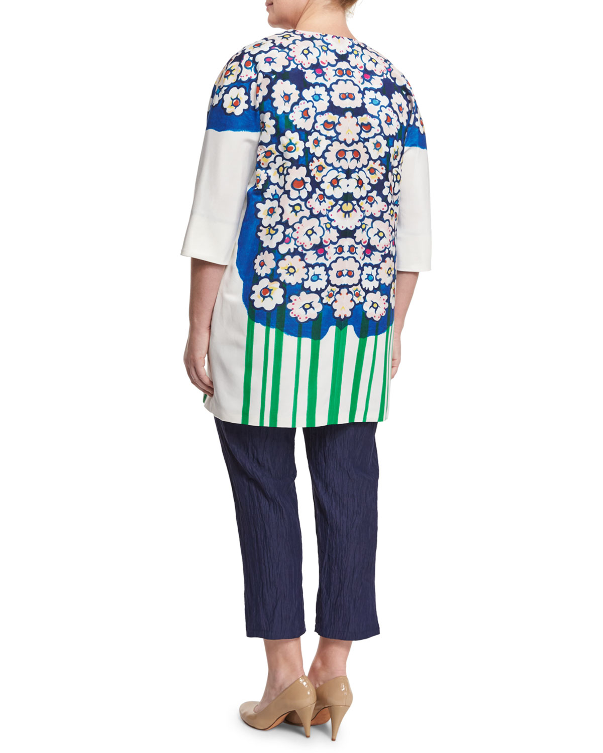 Ciclad Flower-Print Jacket, Plus Size