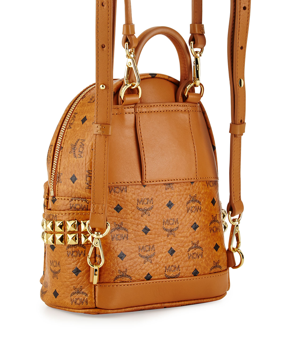 Stark Side Stud X-Mini Backpack, Cognac