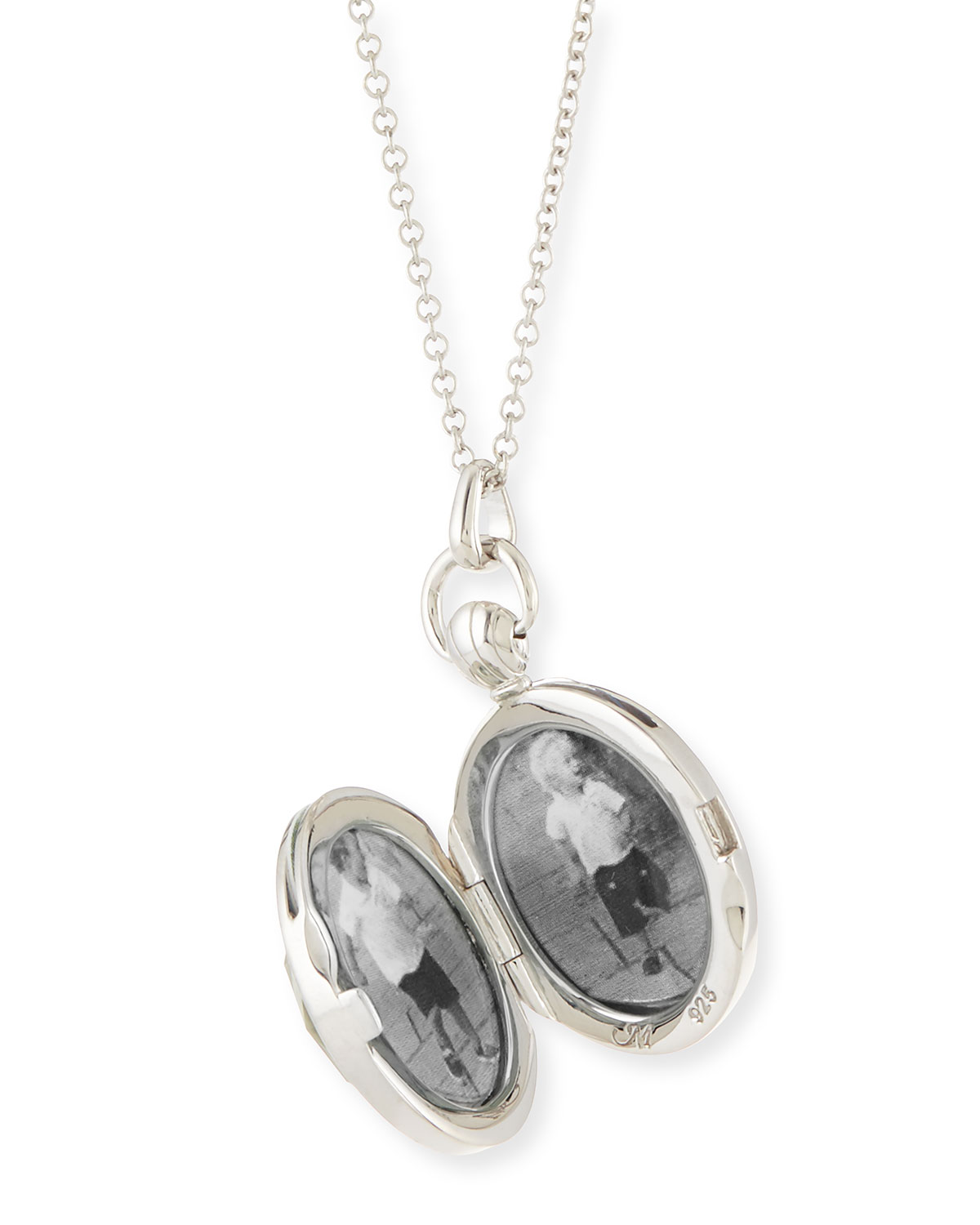 Sterling Silver Petite Doublet Locket Necklace