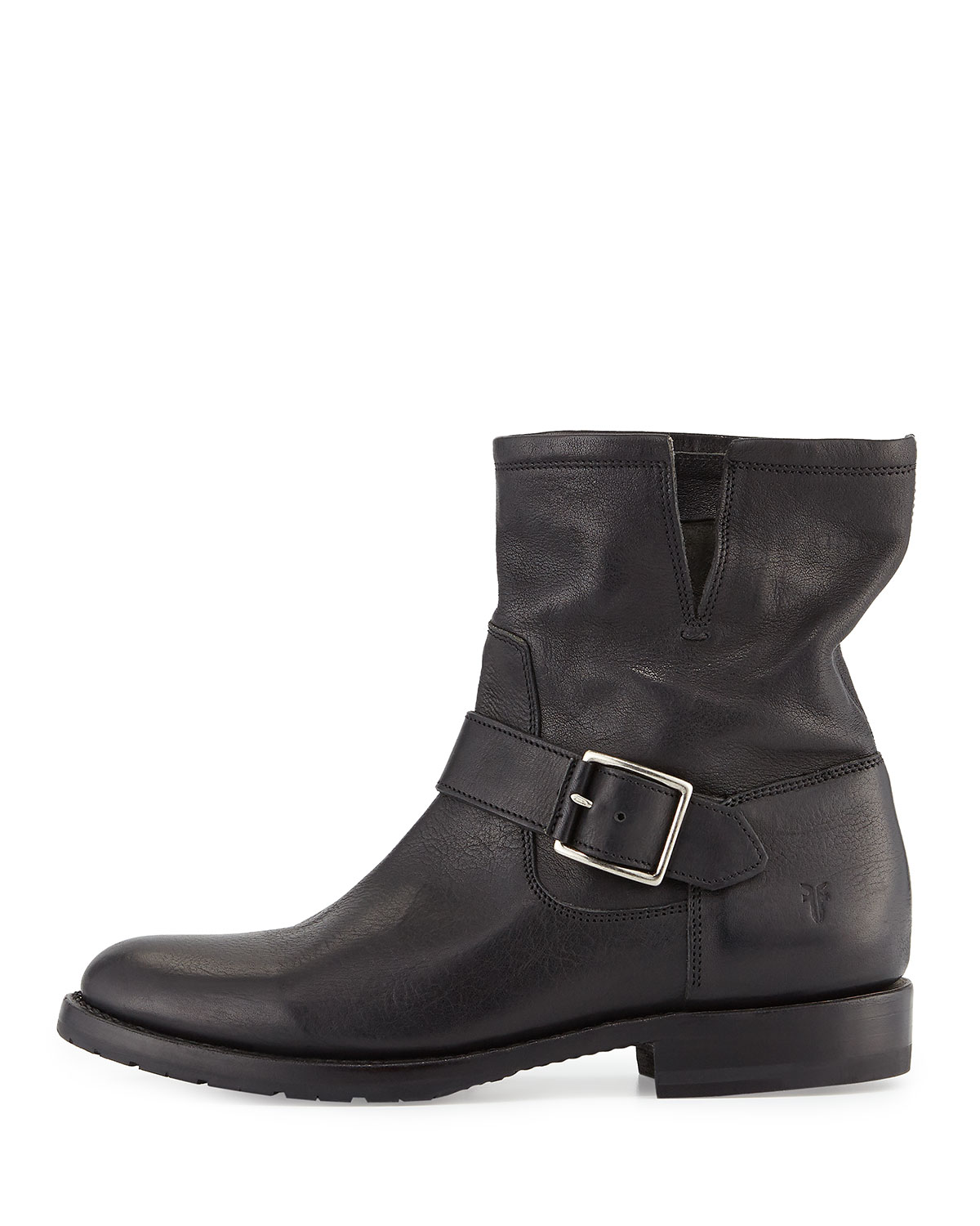 Natalie Short Engineer Boot, Black