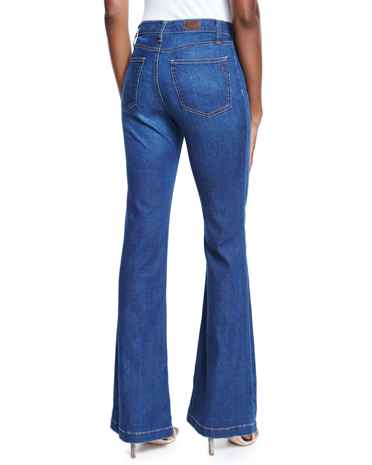 Nouveau Flare-Leg Denim Jeans, Cobalt Wash