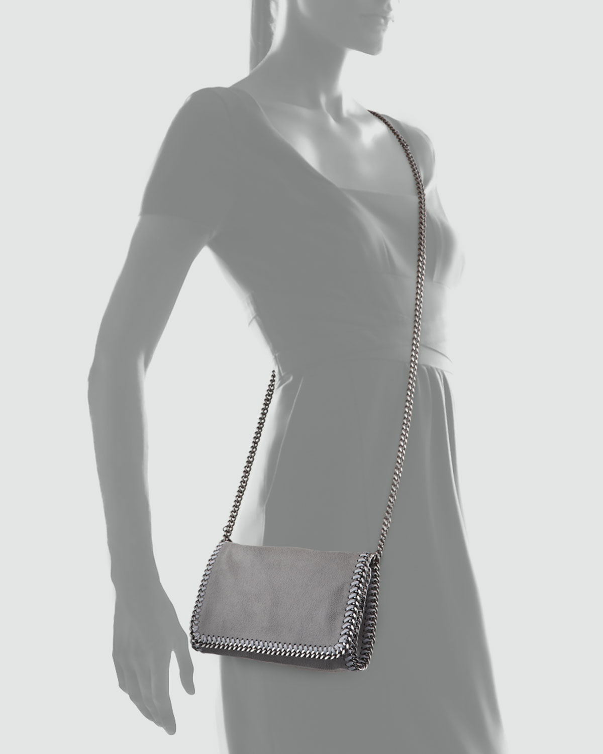 Falabella Crossbody Bag, Light Gray