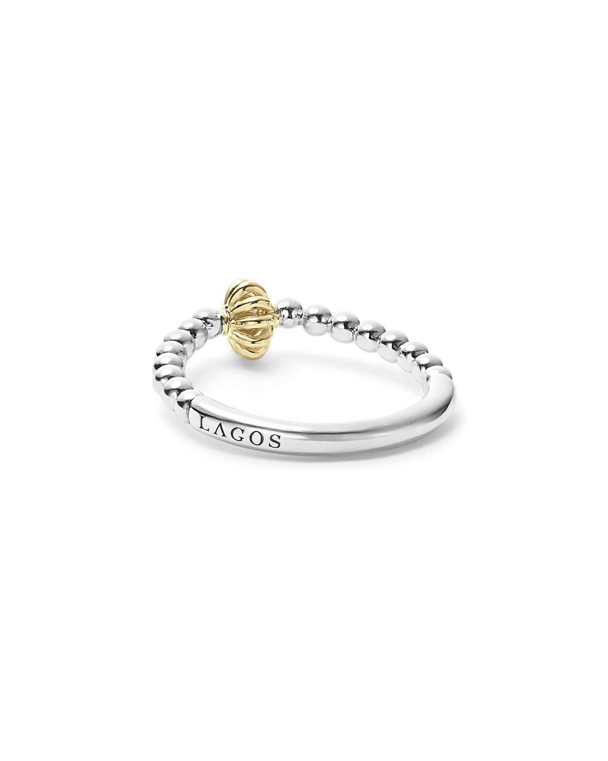 Icon Caviar Birdcage Stacking Ring, Size 7