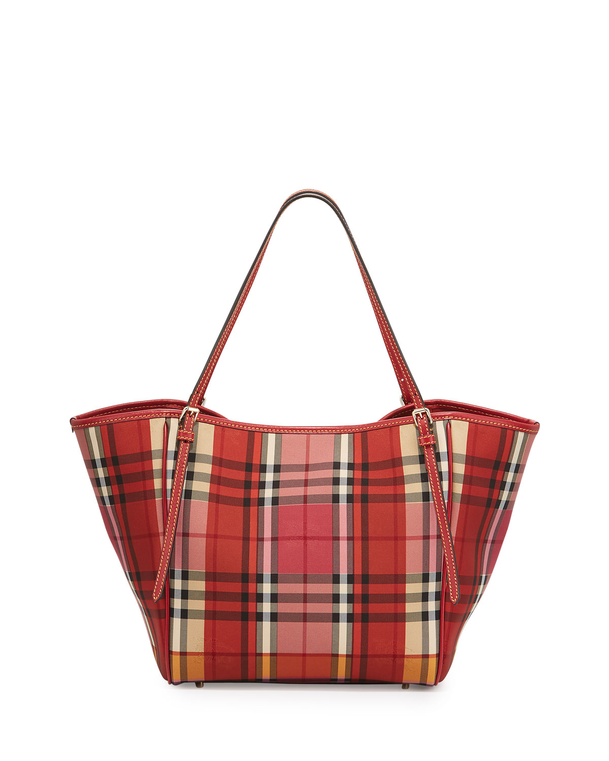 Canterbury Small Horseferry Check Tote Bag, Parade Red