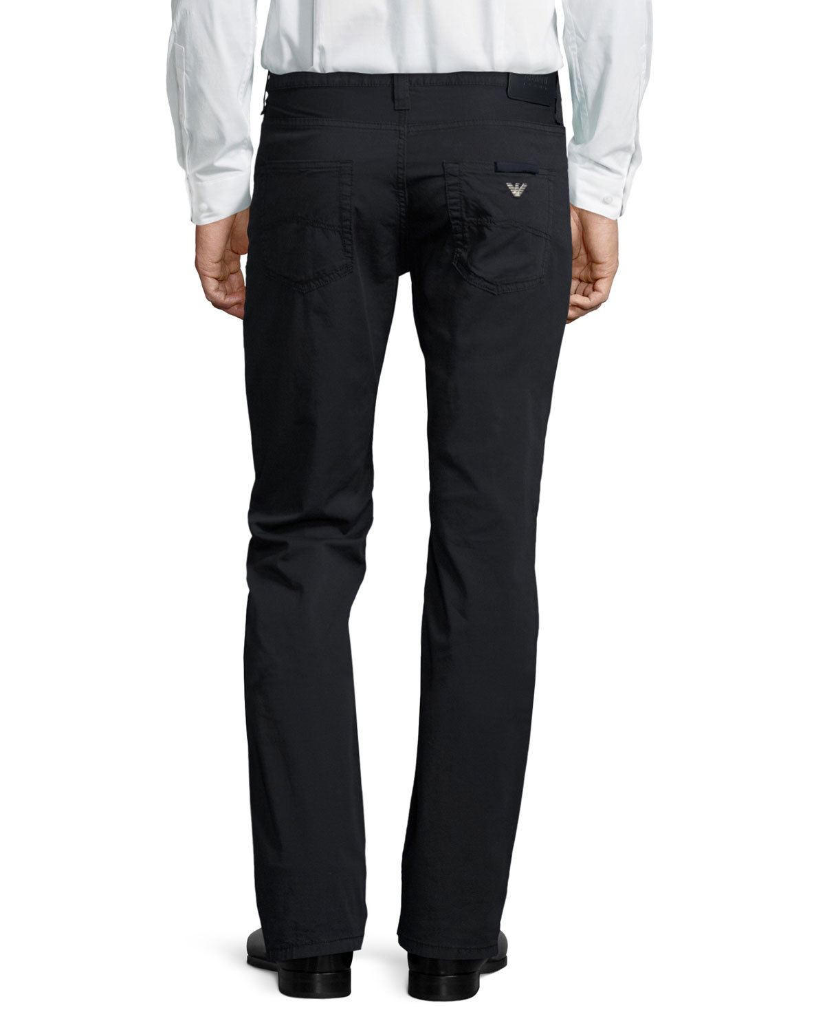 AJ Cotton Five-Pocket Pants, Navy