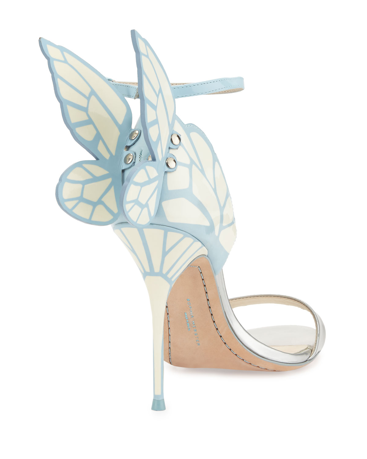 Chiara Butterfly Wing Bridal Sandal, Ice