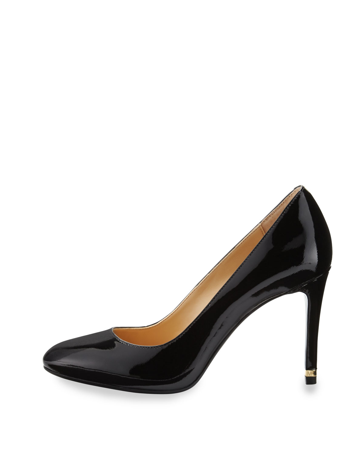Ashby Patent Almond-Toe Pump, Black