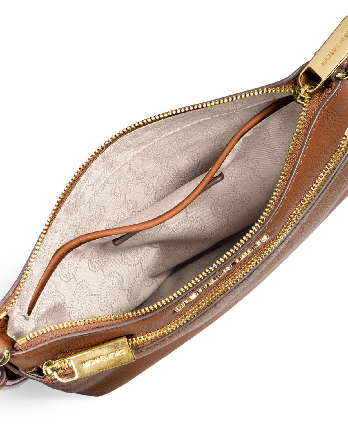 Riley Leather Crossbody Bag, Luggage