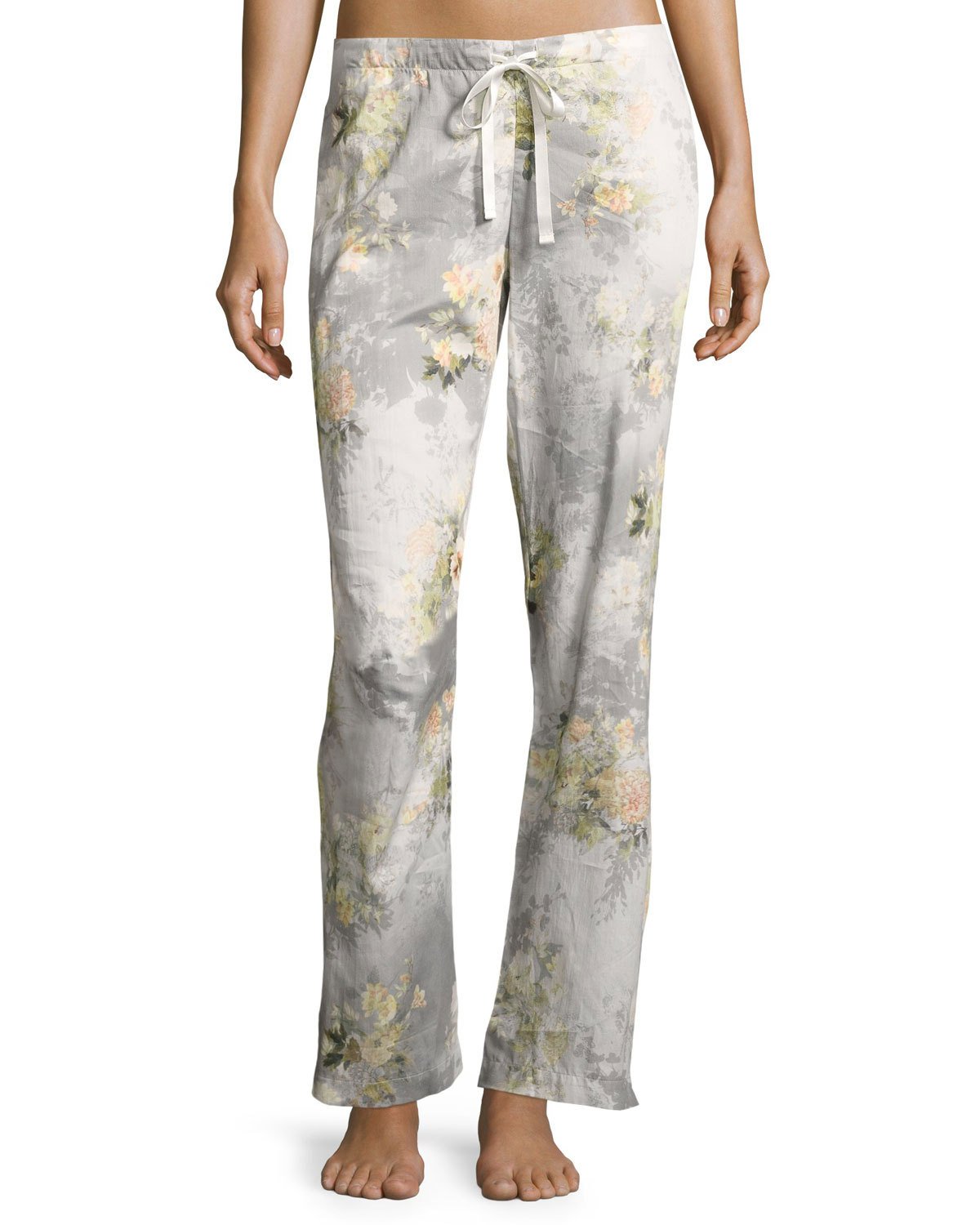 Blaze of Blossom Lounge Pants, Blue Pattern