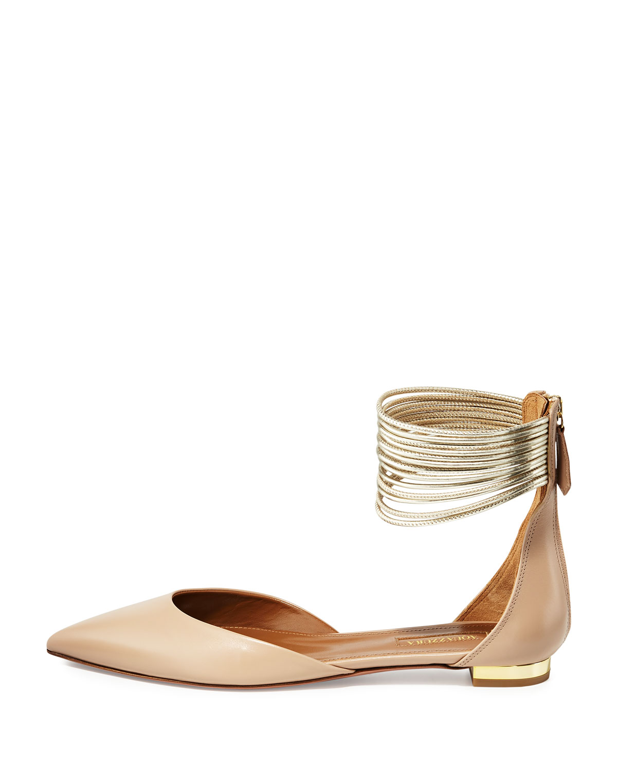 Hello Lover Ankle-Strap Flat, Nude