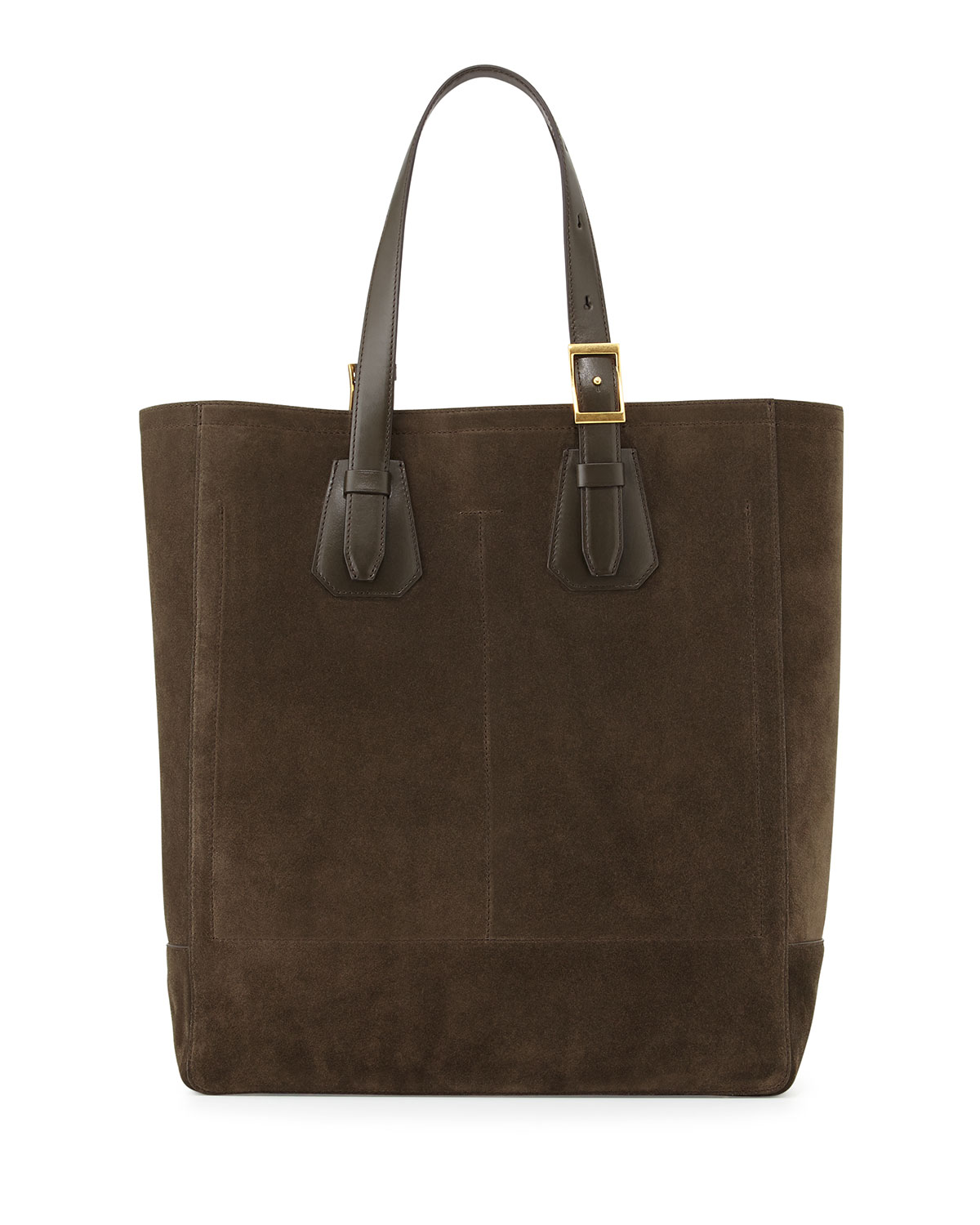 Men's Suede Tote Bag, Olive