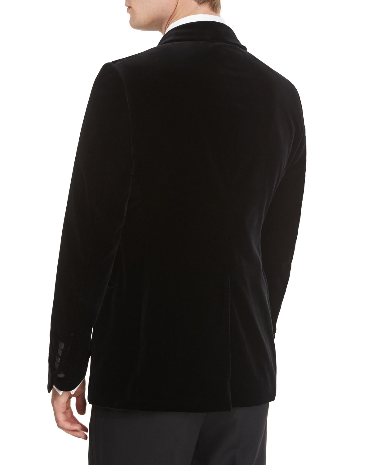 Buckley Base Peak-Lapel Tuxedo Jacket, Black