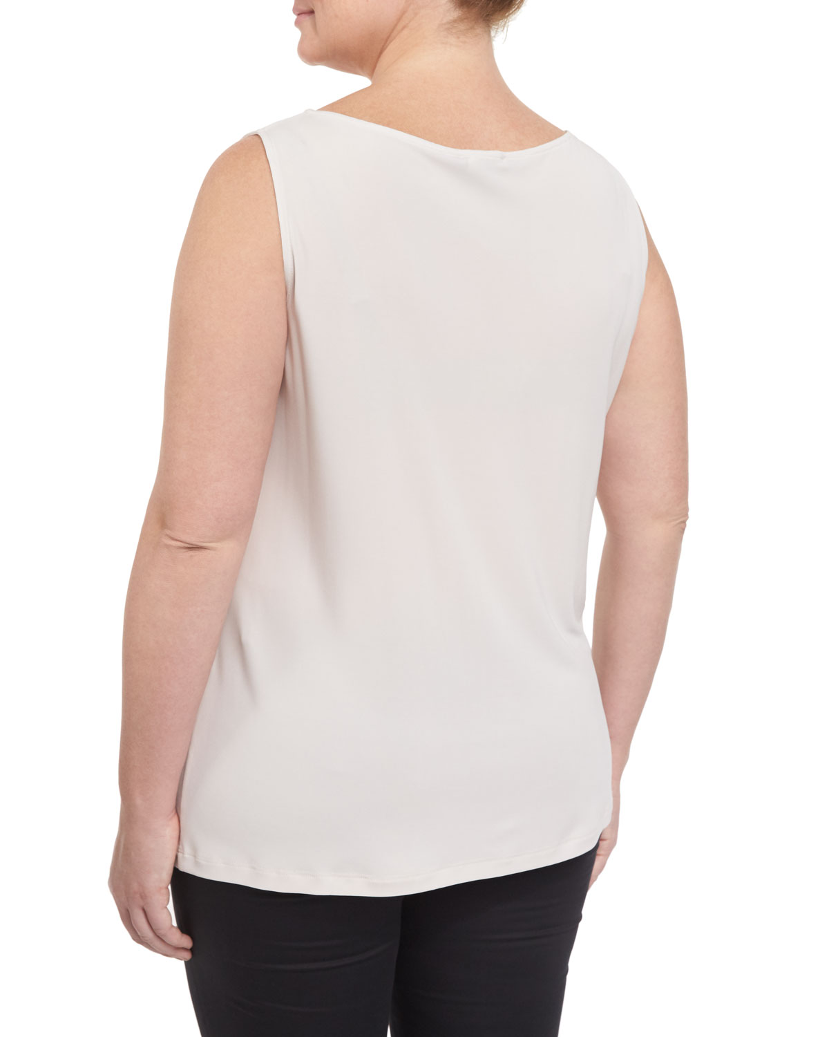 Zampillo Stretch Jersey Tank, Ice Beige, Plus Size
