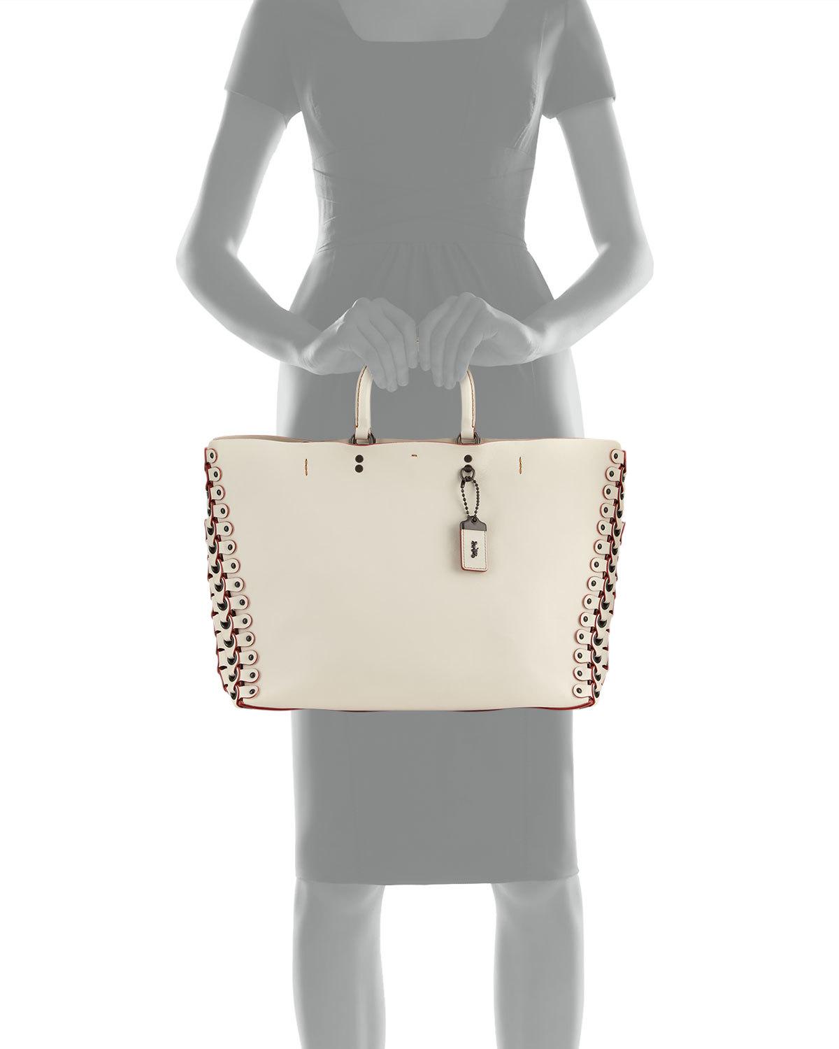 Rogue Leather Tote Bag, White