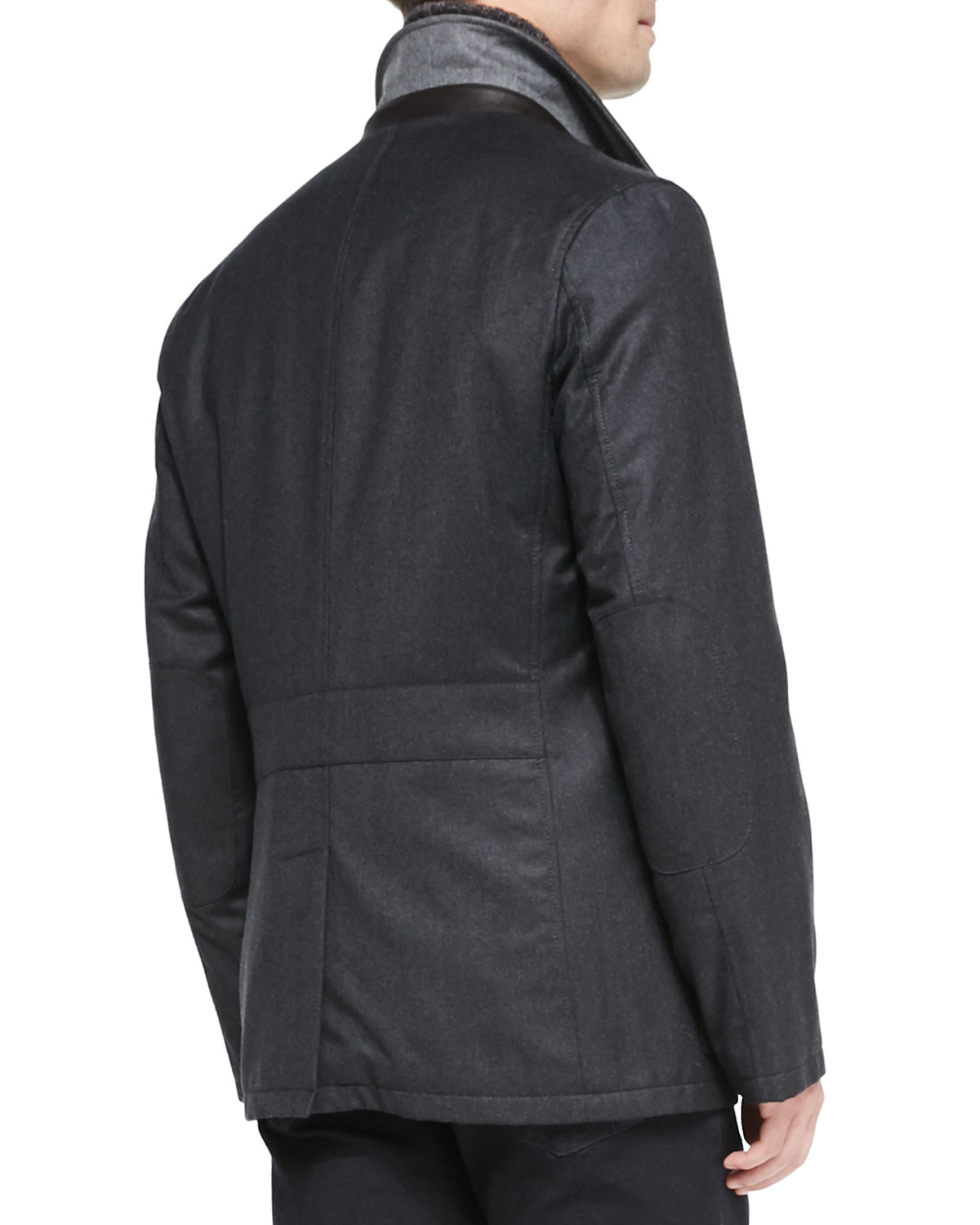 Wool-Cashmere-Silk Field Jacket