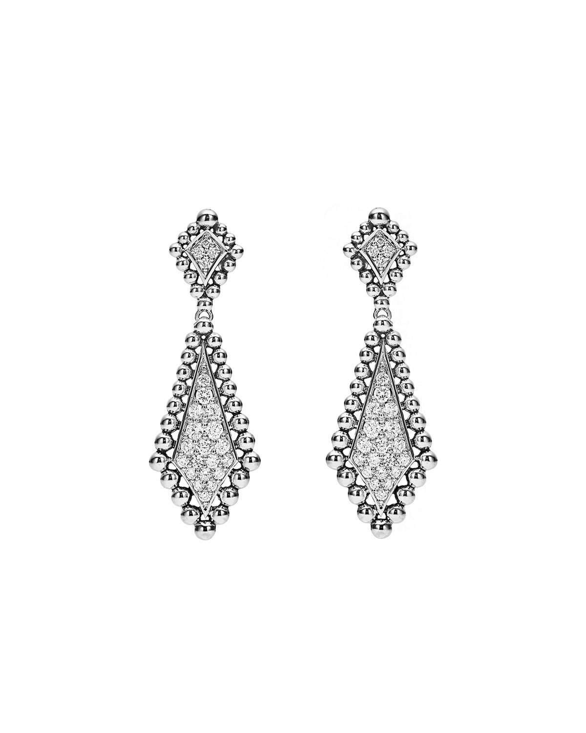 Caviar Spark Diamond Drop Earrings