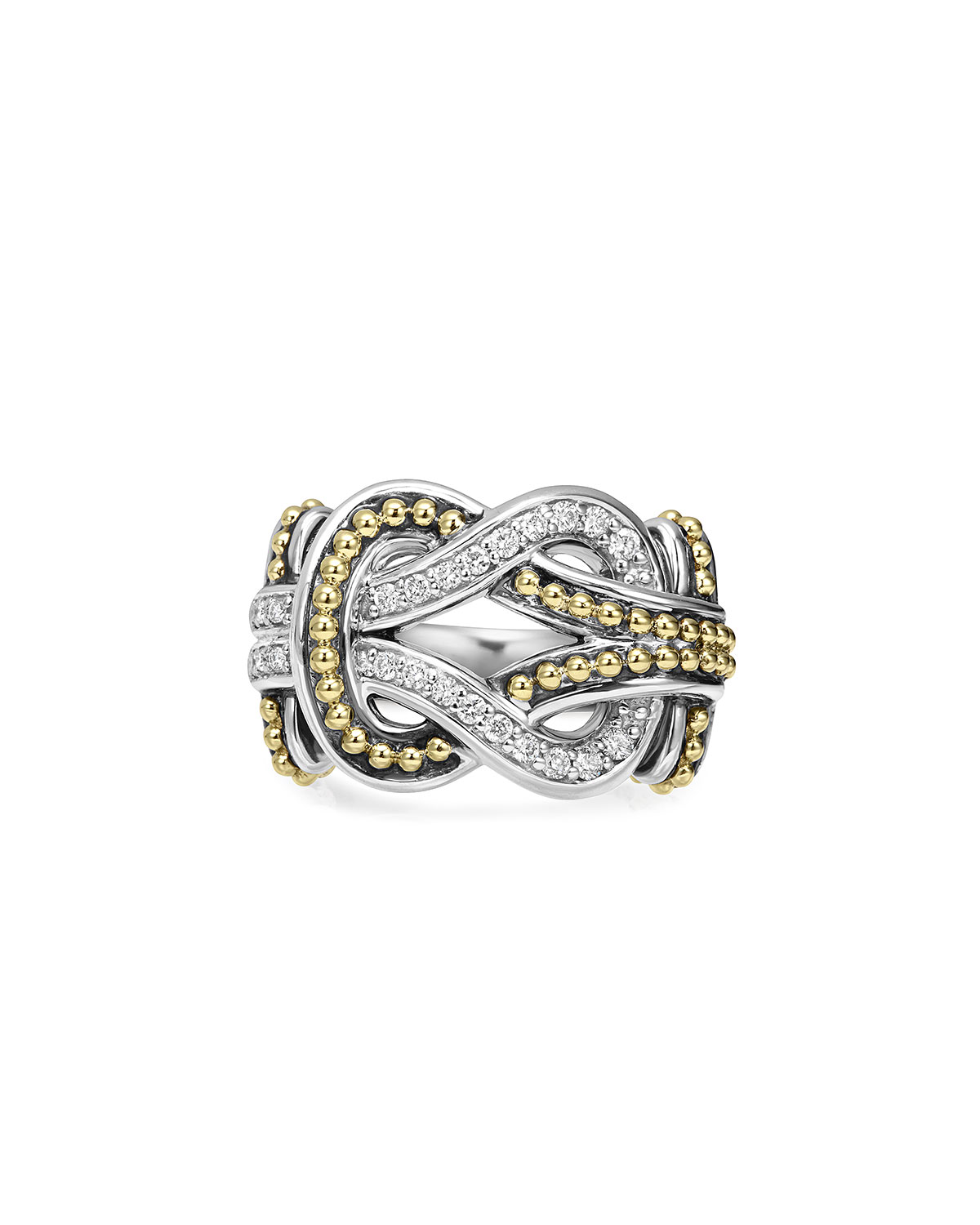 Large Newport Diamond Knot Ring, Size 7