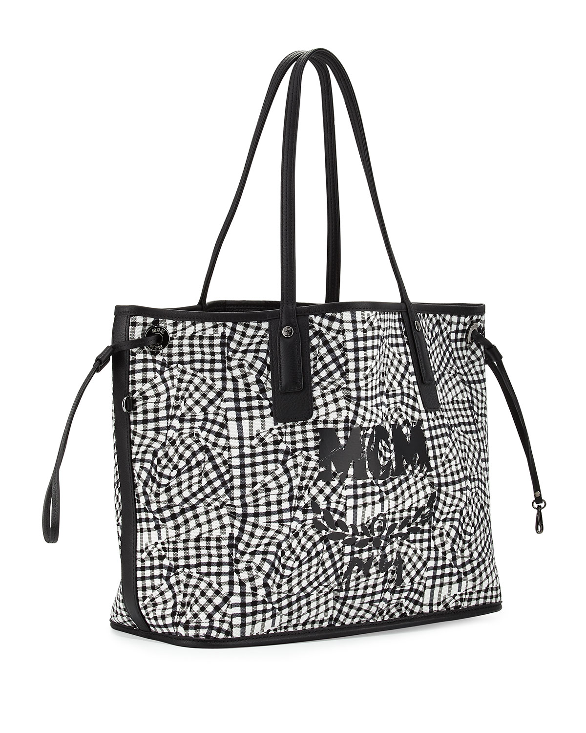 Liz Reversible Medium Shopper Tote Bag, Black