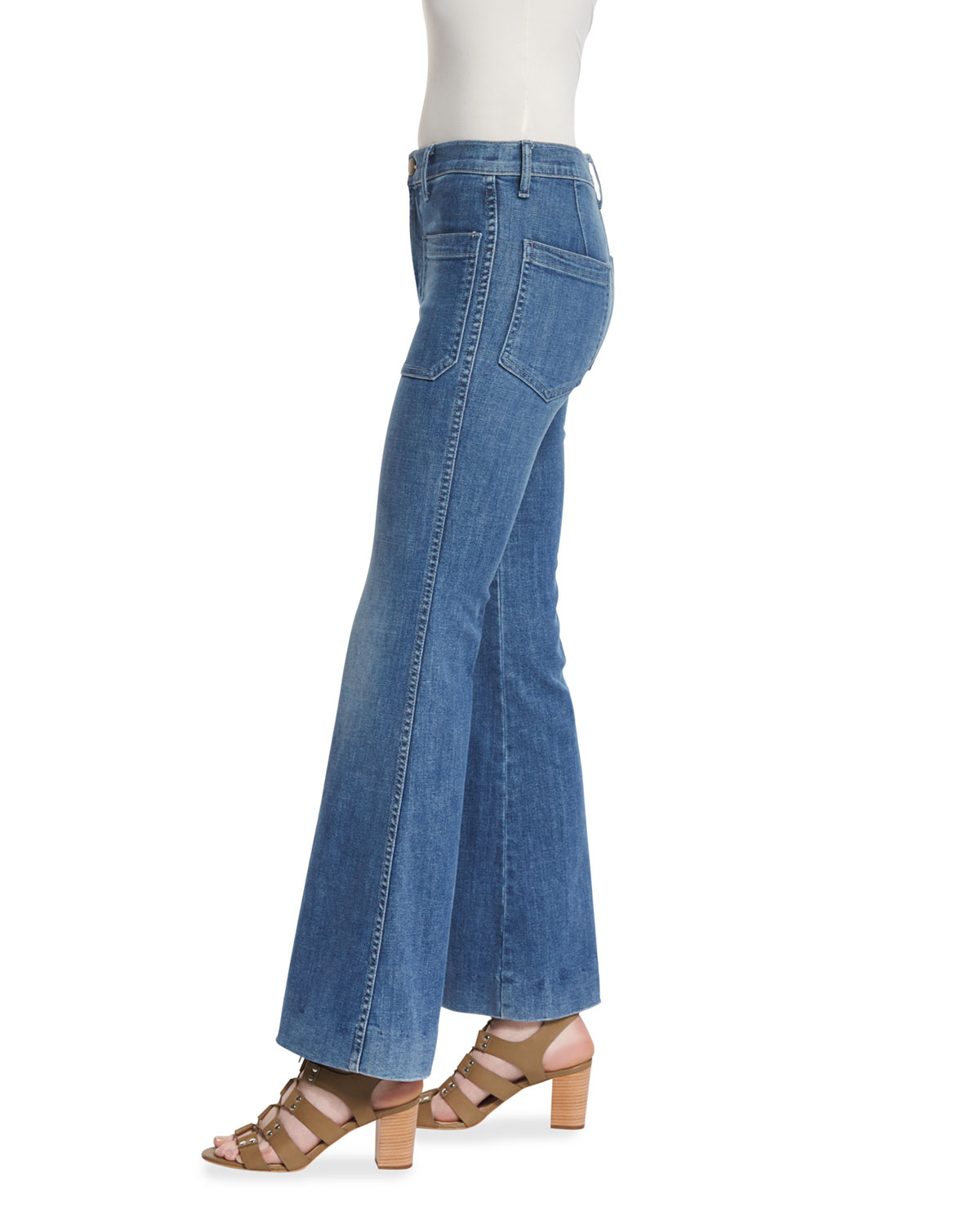 The Mariner Flare-Leg Ankle Jeans, Pacific Blue