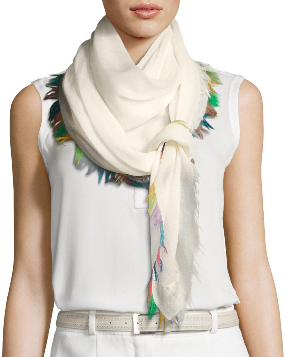 Harlequin Square Cashmere Maxi Carré Scarf