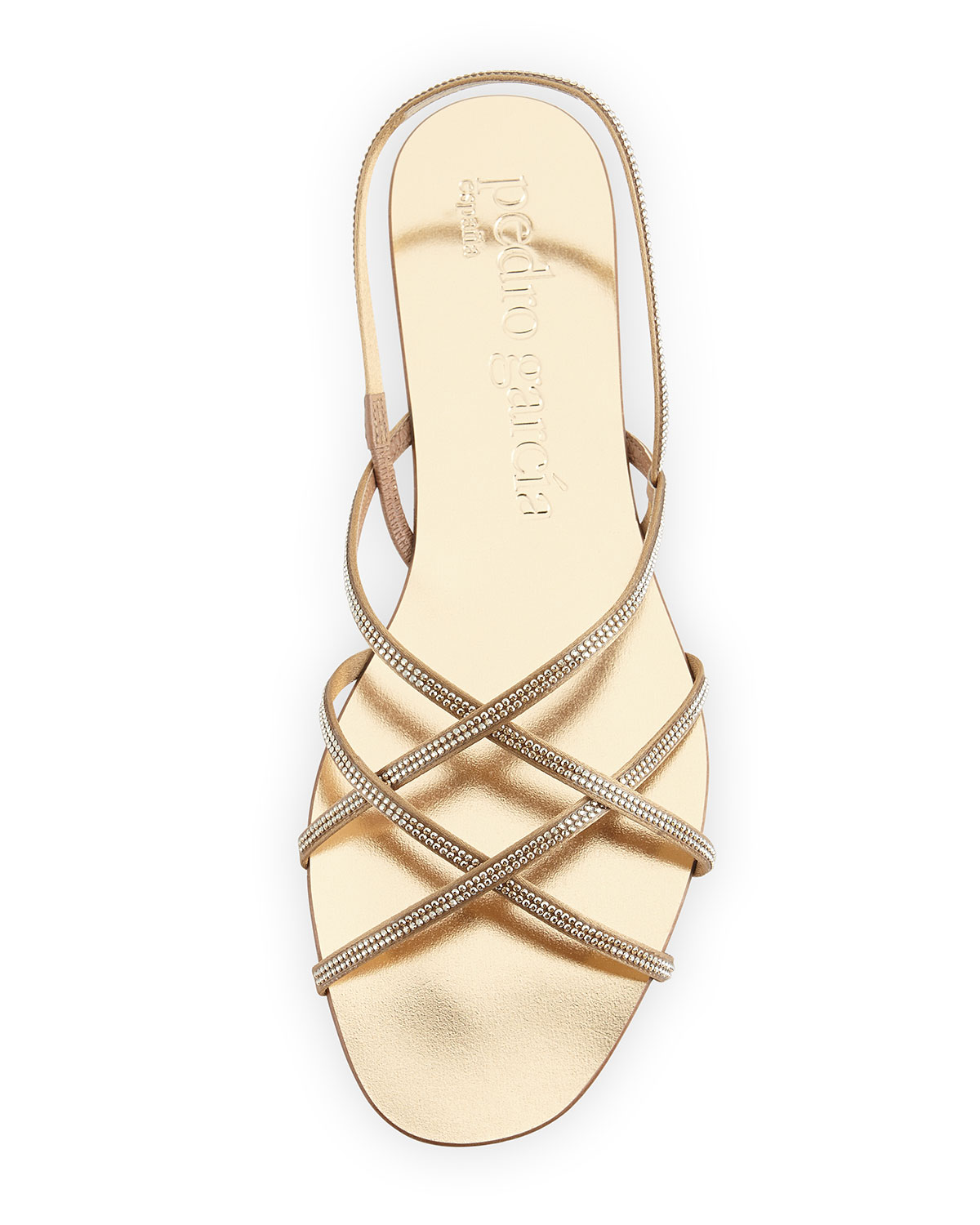 Elora Crystal-Embellished Sandal, Ore