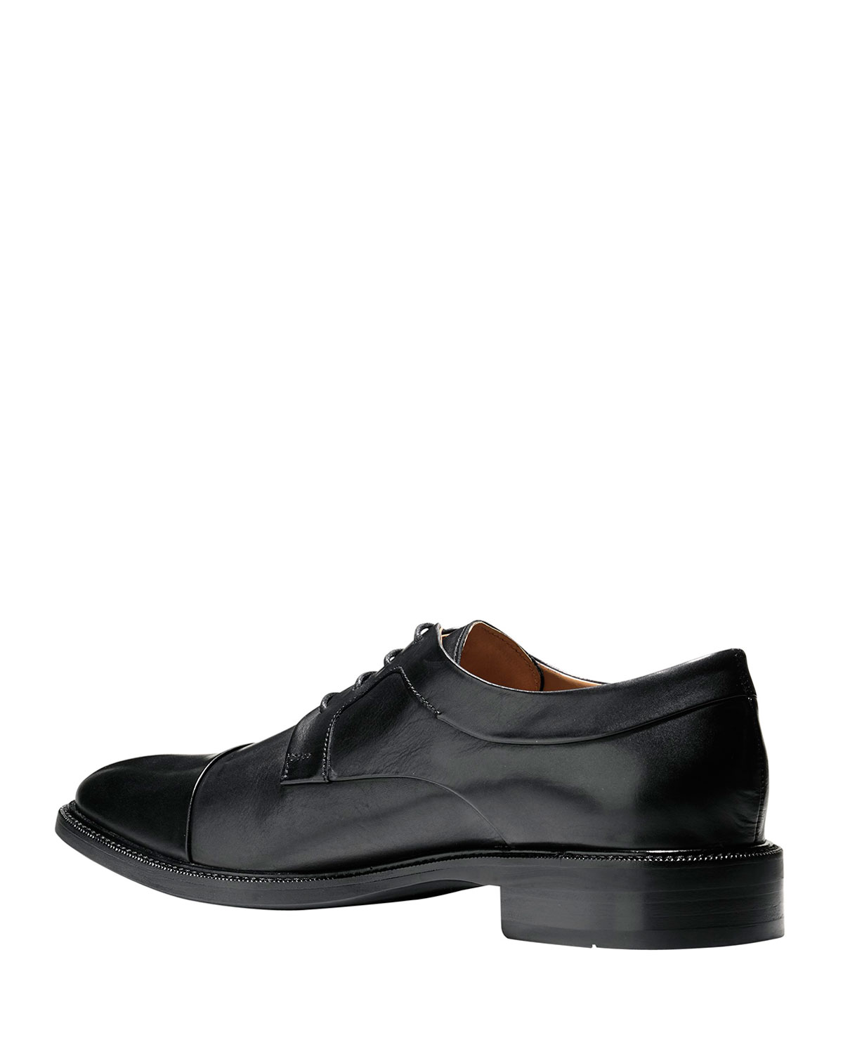 Warren Cap-Toe Leather Oxford, Black