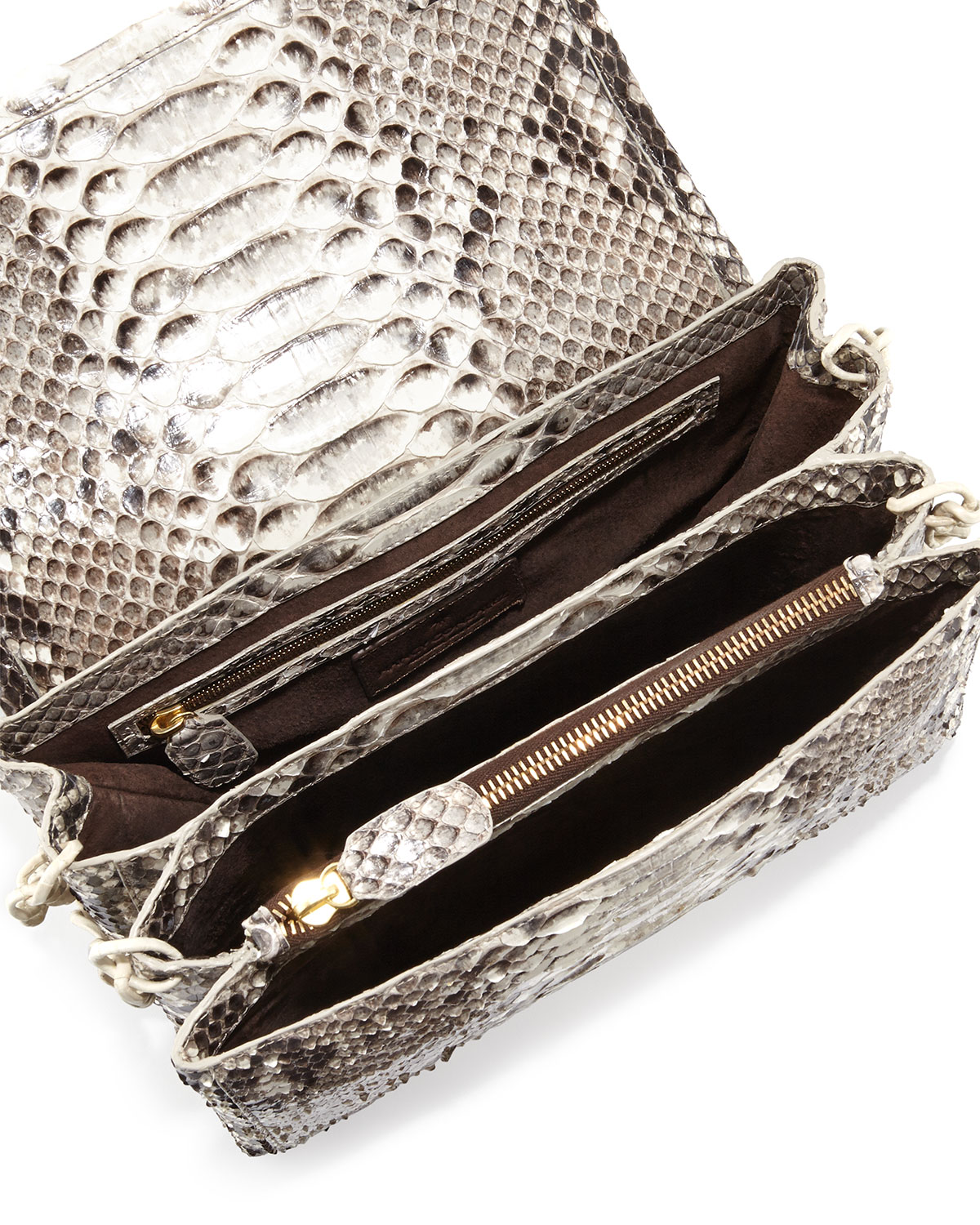 Crocodile/Python Small Chain-Strap Bag