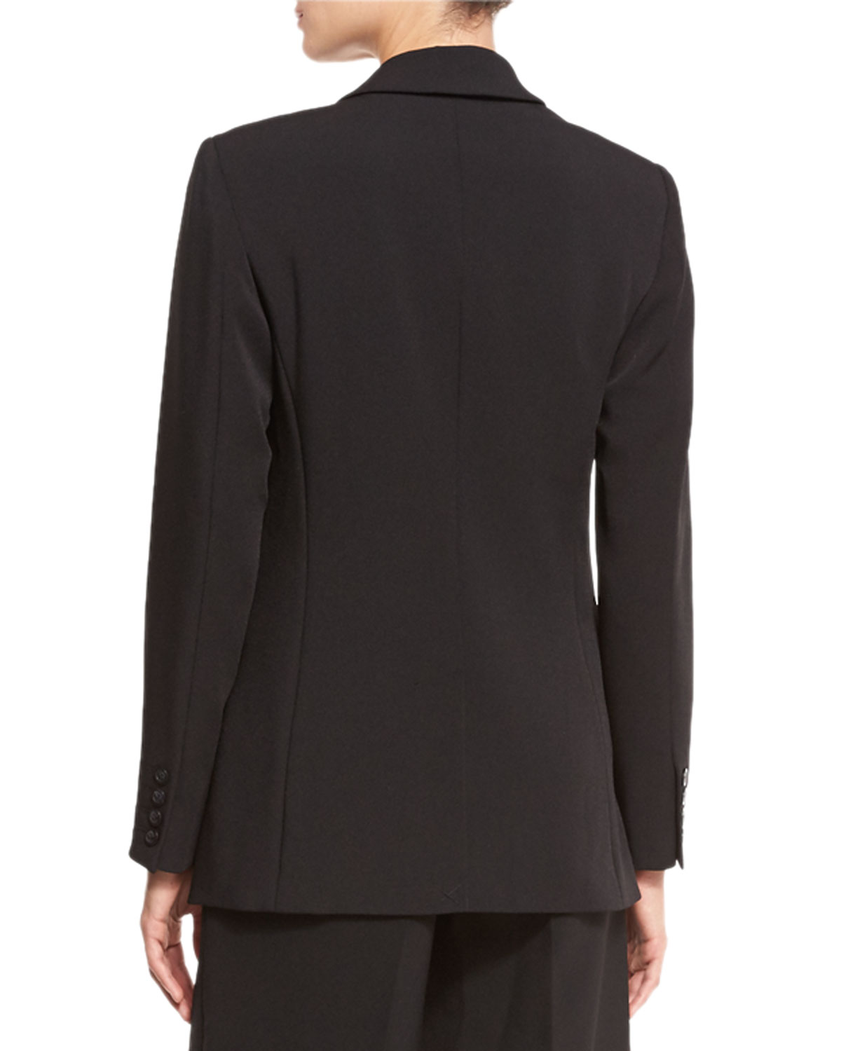 Long Two-Button Blazer, Black
