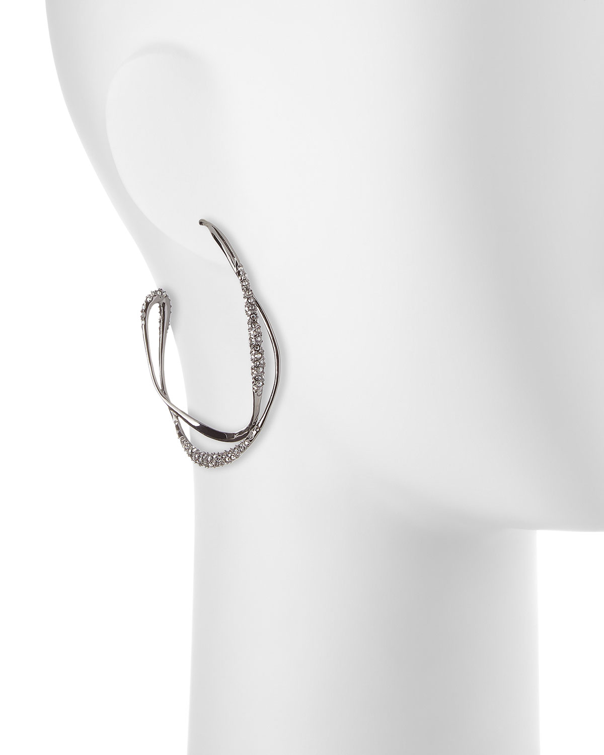 Encrusted Orbiting Hoop Earrings