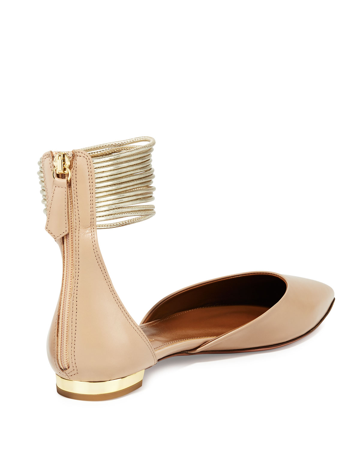 Hello Lover Ankle-Strap Flat, Nude