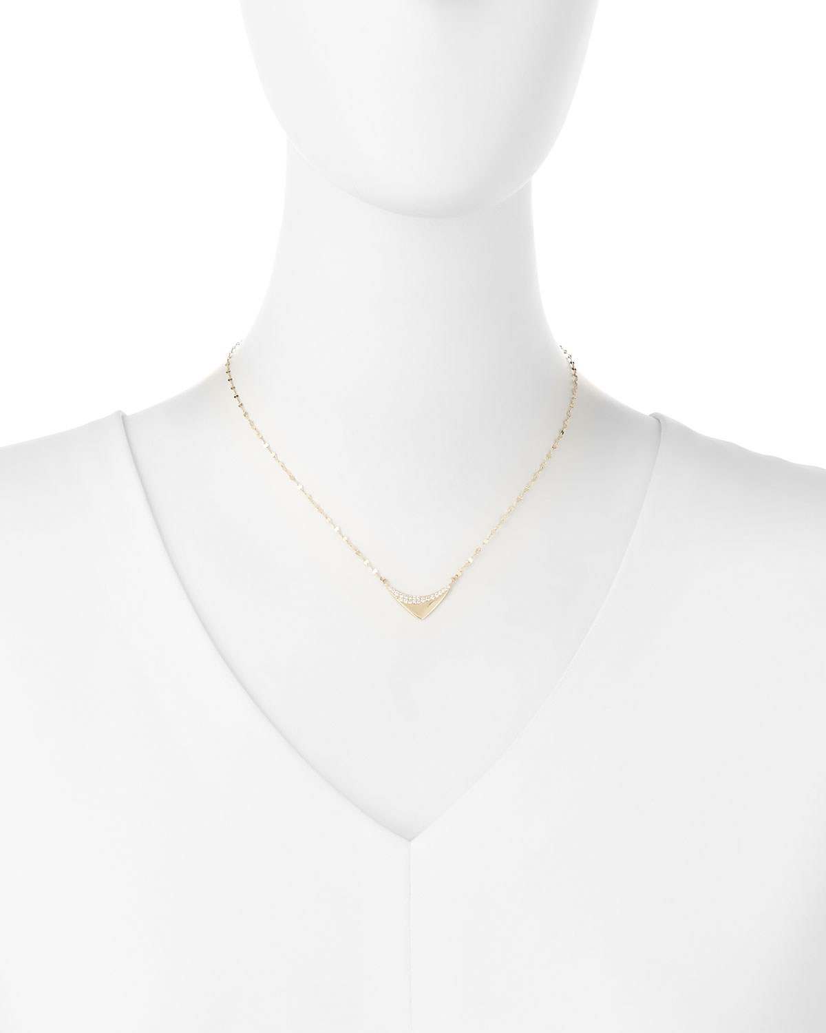 14k Electric Reflector Diamond Necklace