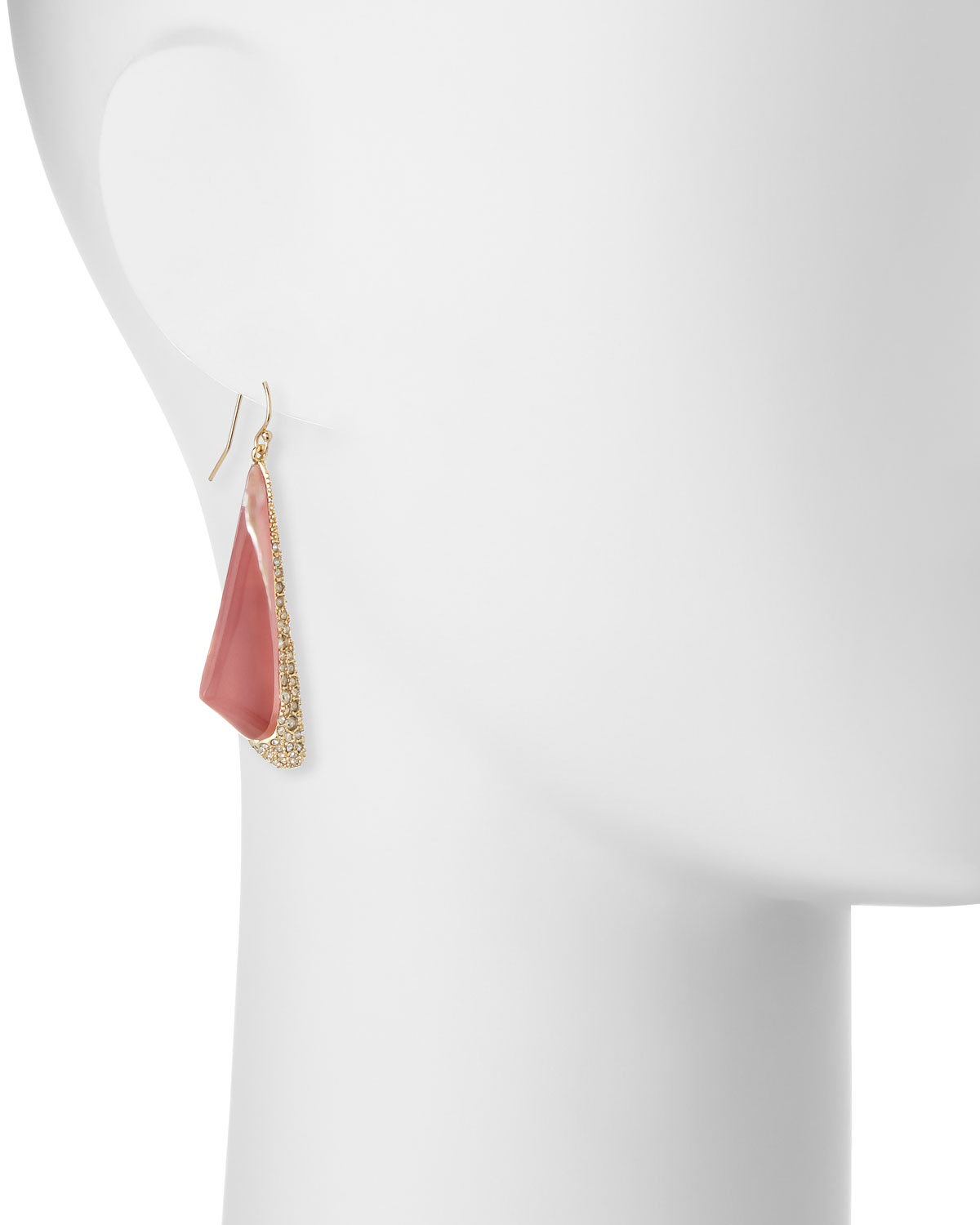 Futurist Crystal-Trim Drop Earrings