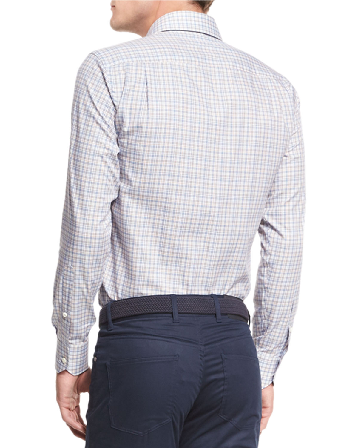 Tattersall Sport Shirt, Sand Dune