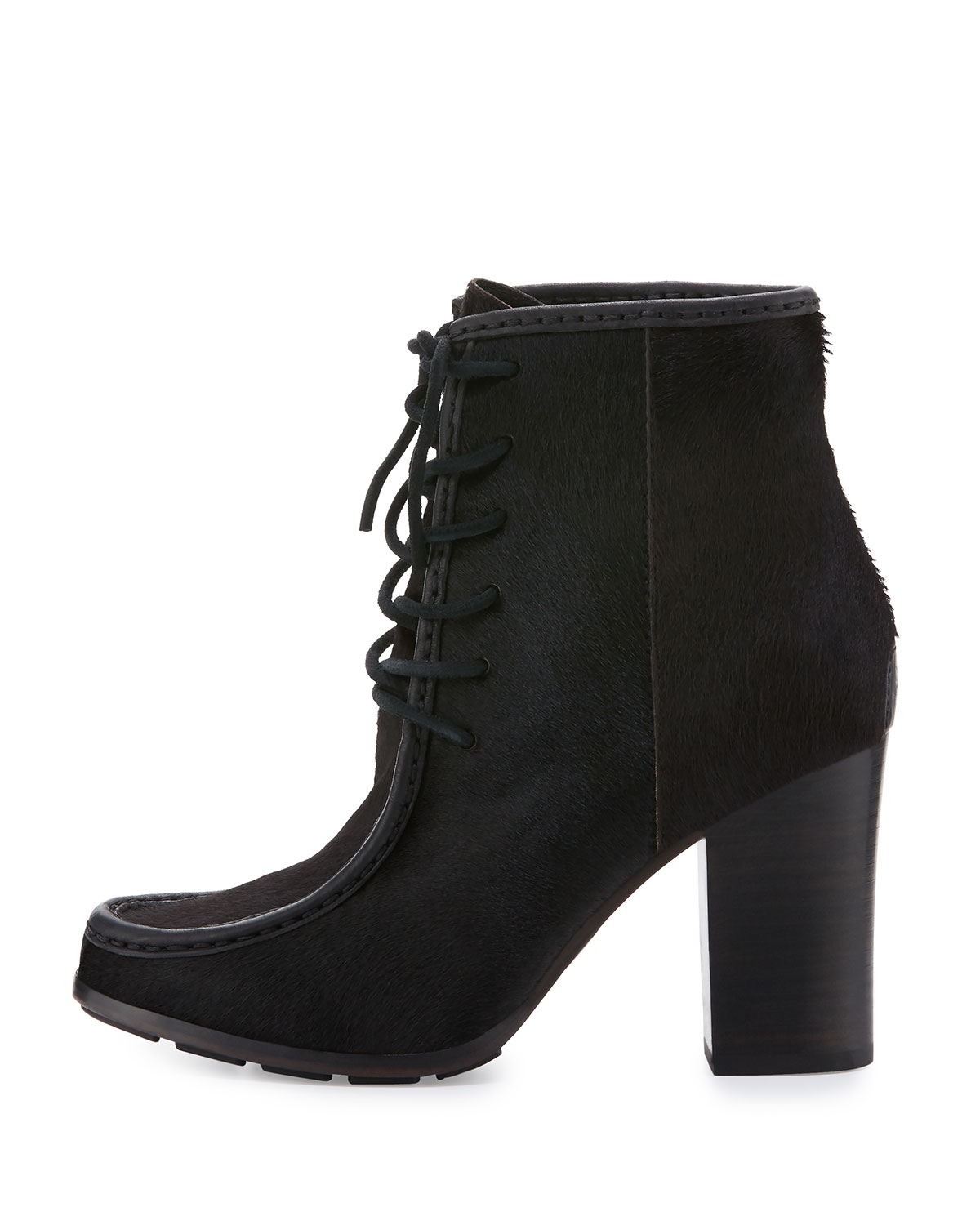 Parker Calf-Hair Moc Bootie, Black