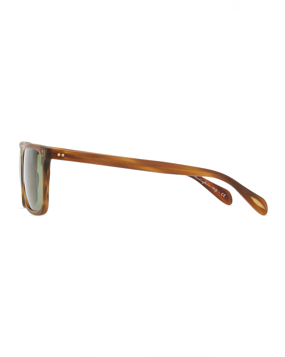 Bernardo Rectangular Sunglasses, Matte Sandalwood