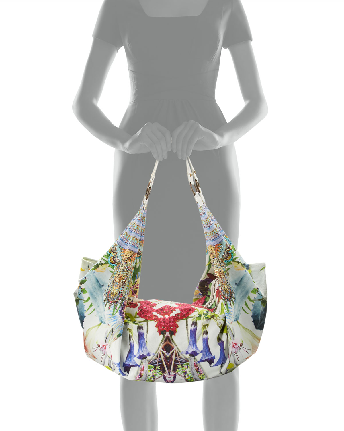 Embellished Soft Beach Bag, Exotic Hypnotic