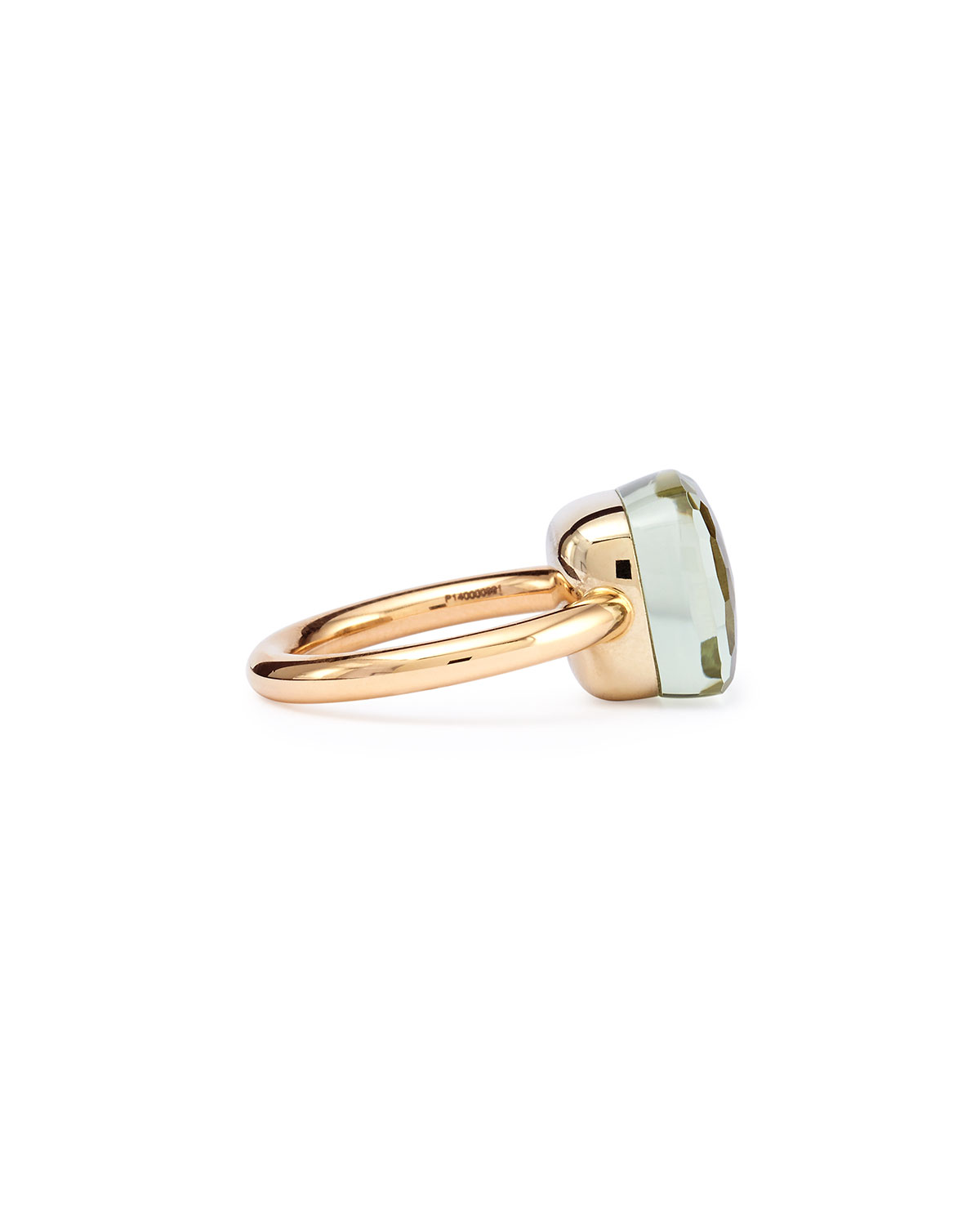 Nudo Rose Gold & Prasiolite Grande Ring, Size 53