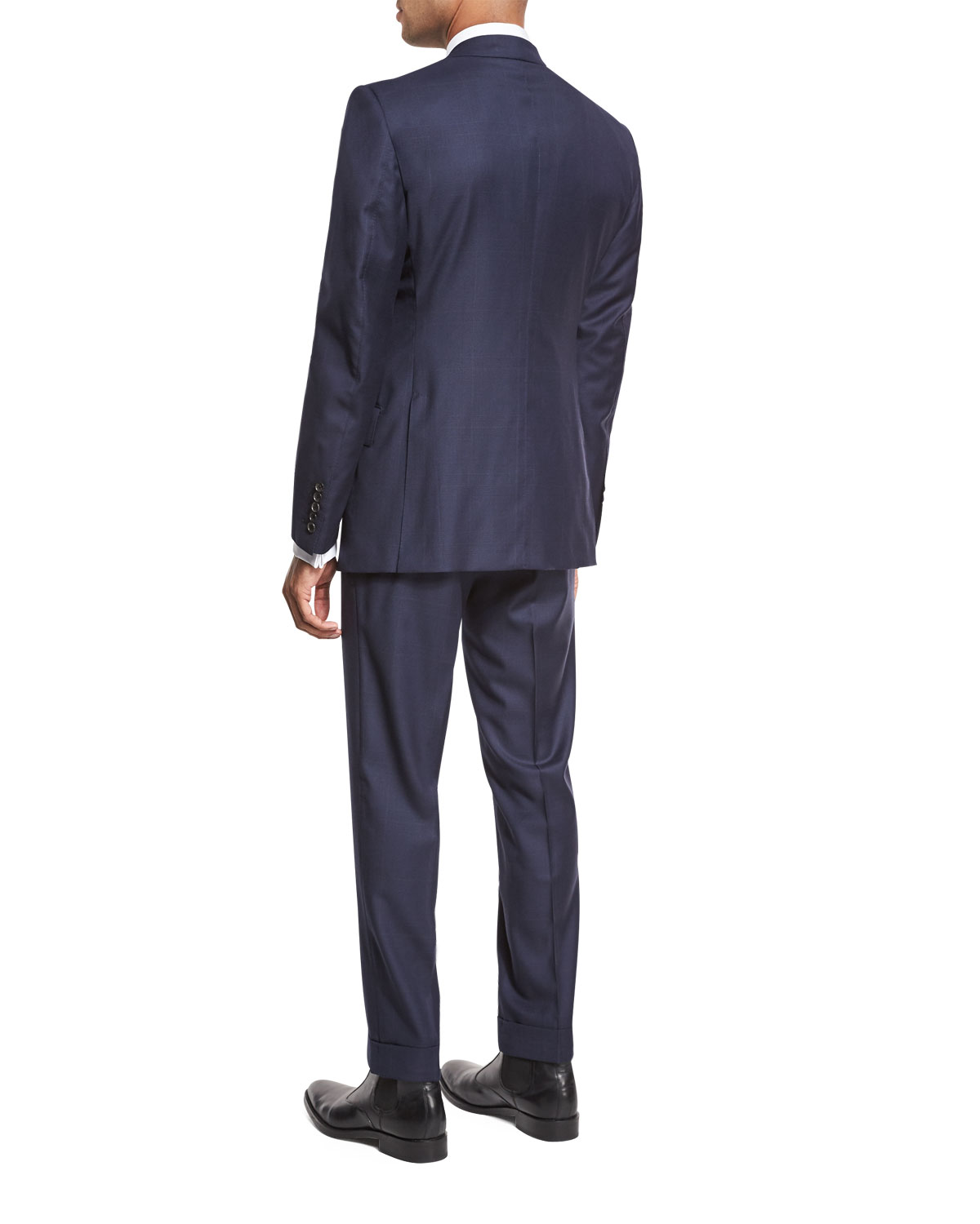 O'Connor Base Windowpane Two-Piece Suit, Navy/Gray