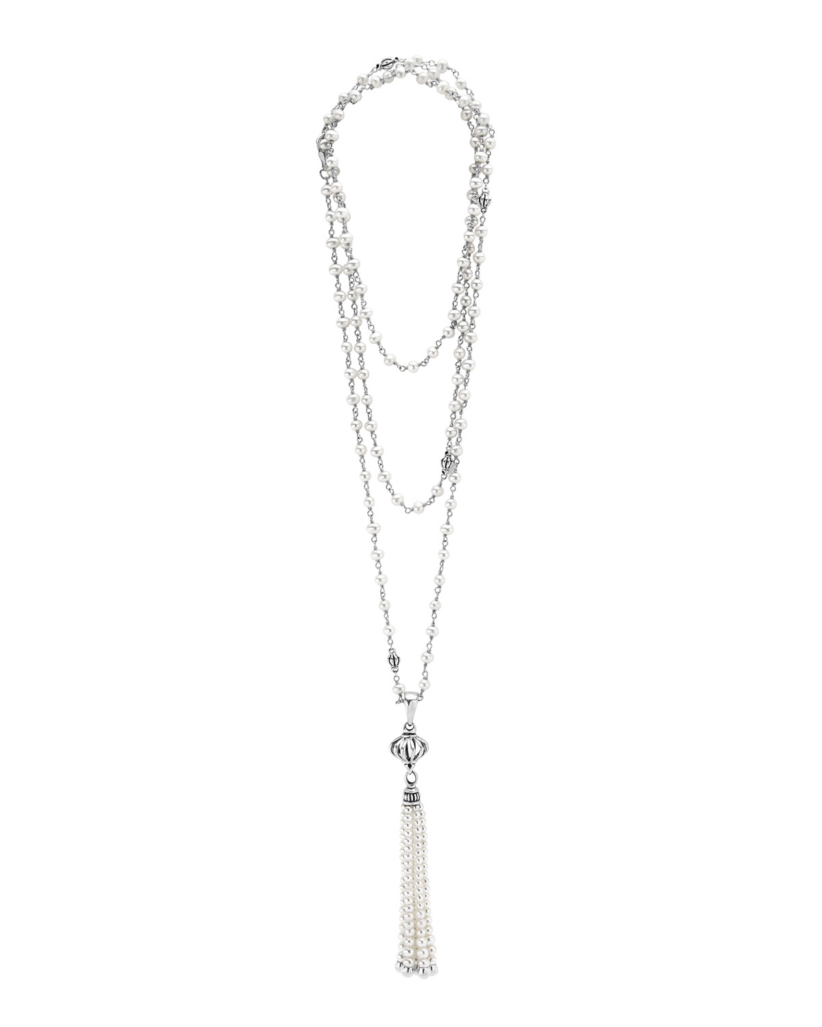 Luna Pearl-Tassel Necklace