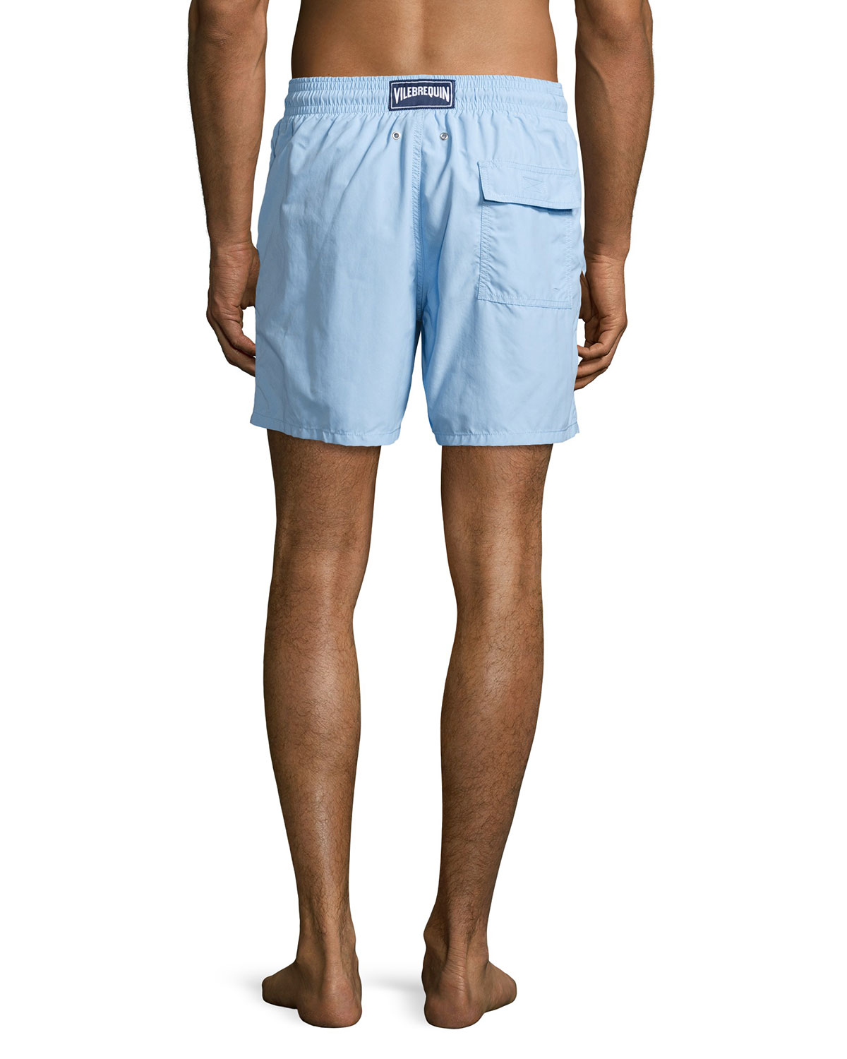 Moorea Coral & Fish Water-Reactive Swim Trunks, Sky Blue