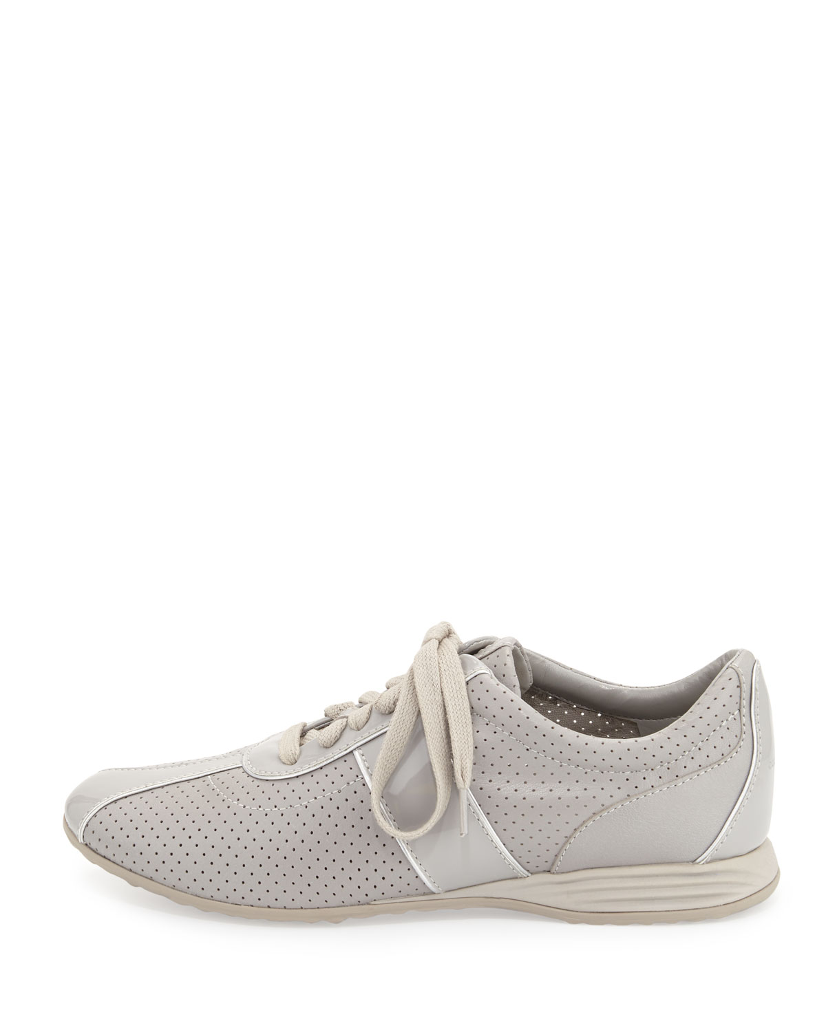 Bria Grand Perforated Leather Sneaker, Paloma