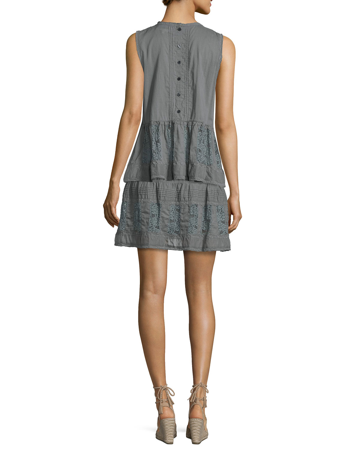 The Jubilee Embroidered Tank, Gray