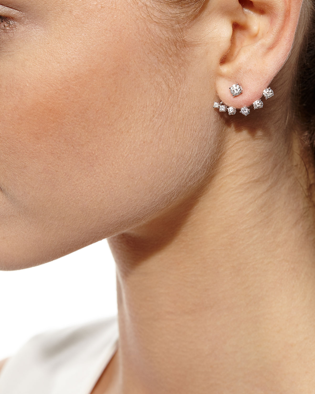 Spaghetti Six-Point Diamond Jacket Earrings