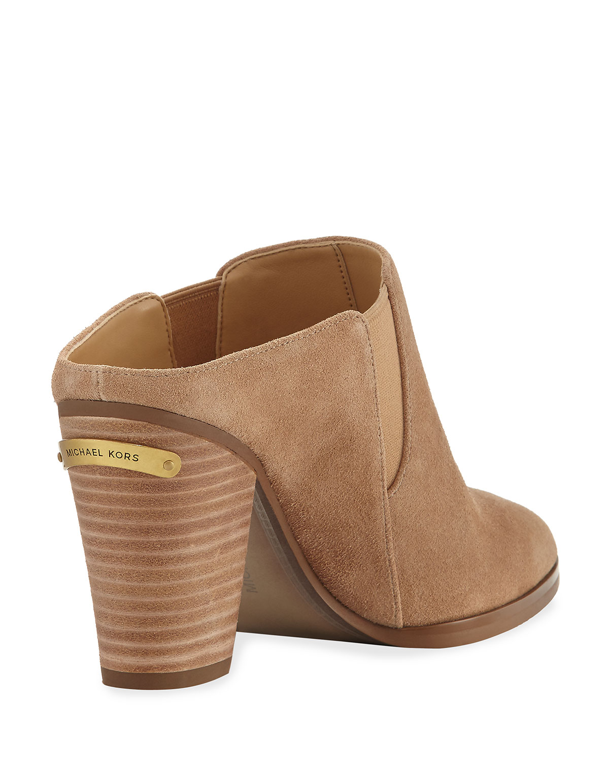 Braden Suede Slide Bootie, Beige