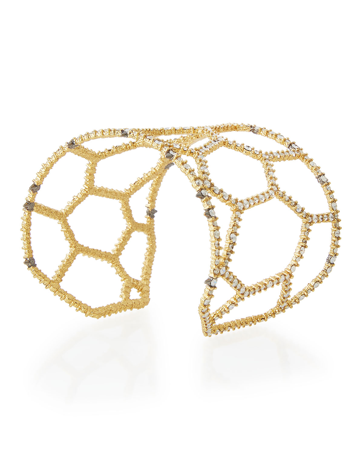 Crystal Honeycomb Cuff Bracelet