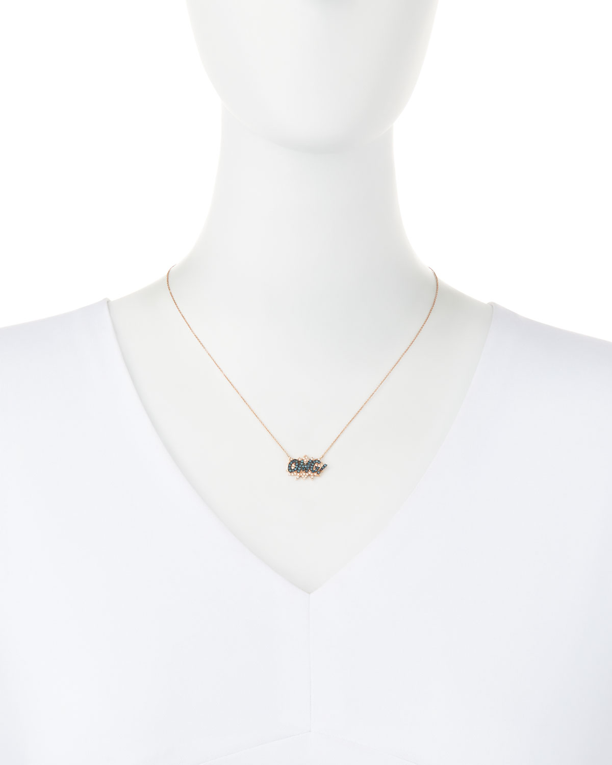 18K Rose-Gold OMG! Pop Art Pendant Necklace