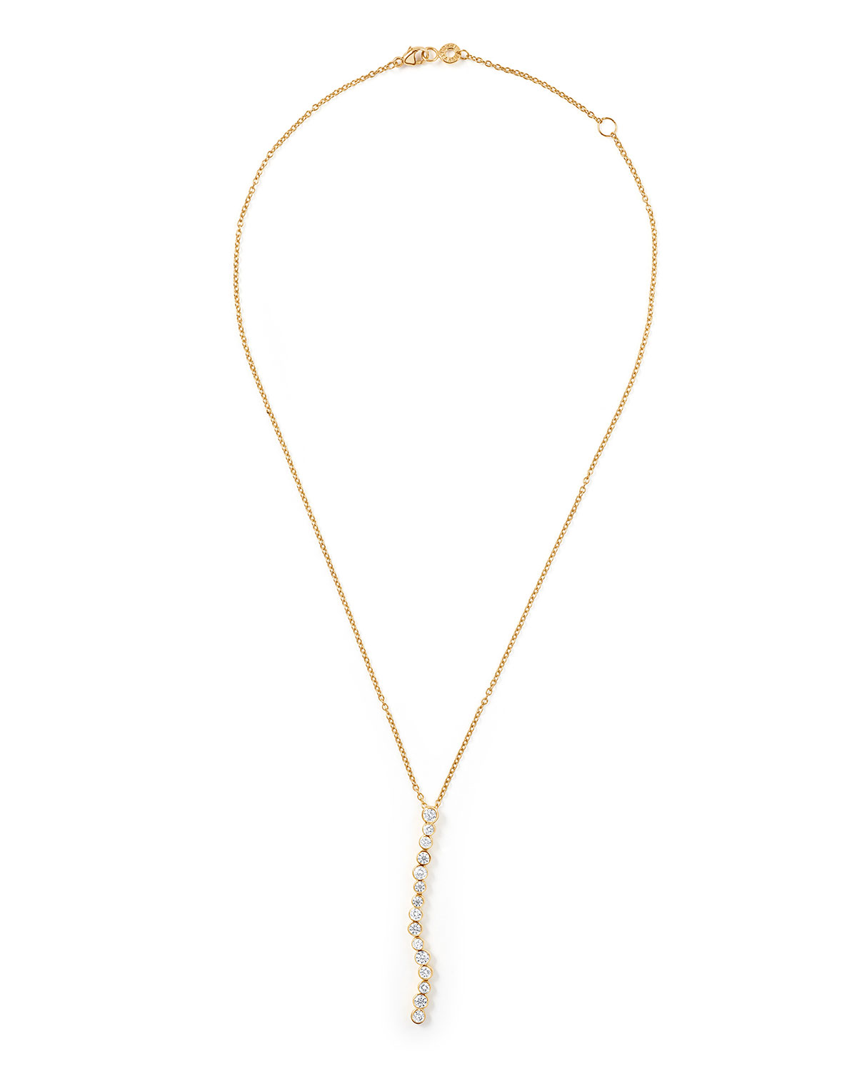 18K Glamazon Stardust Flexible Linear Pendant Necklace with Diamonds