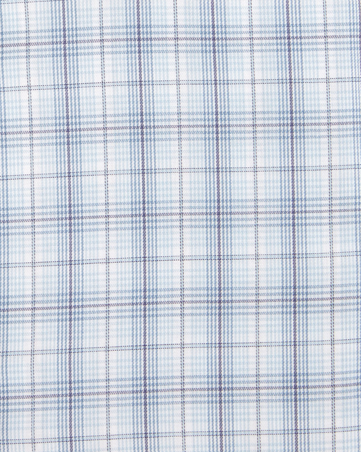 Plaid-Windowpane Long-Sleeve Dress Shirt, Light Blue