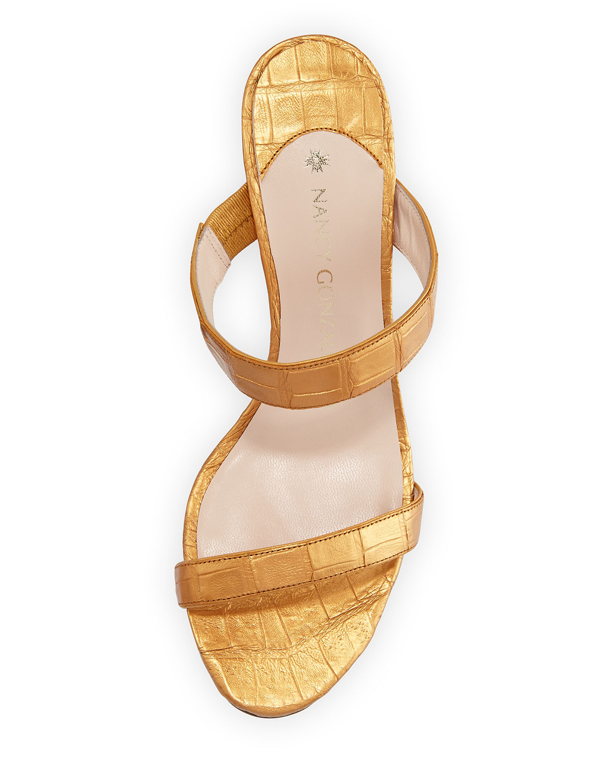 Maria Crocodile 70mm Slide Sandal