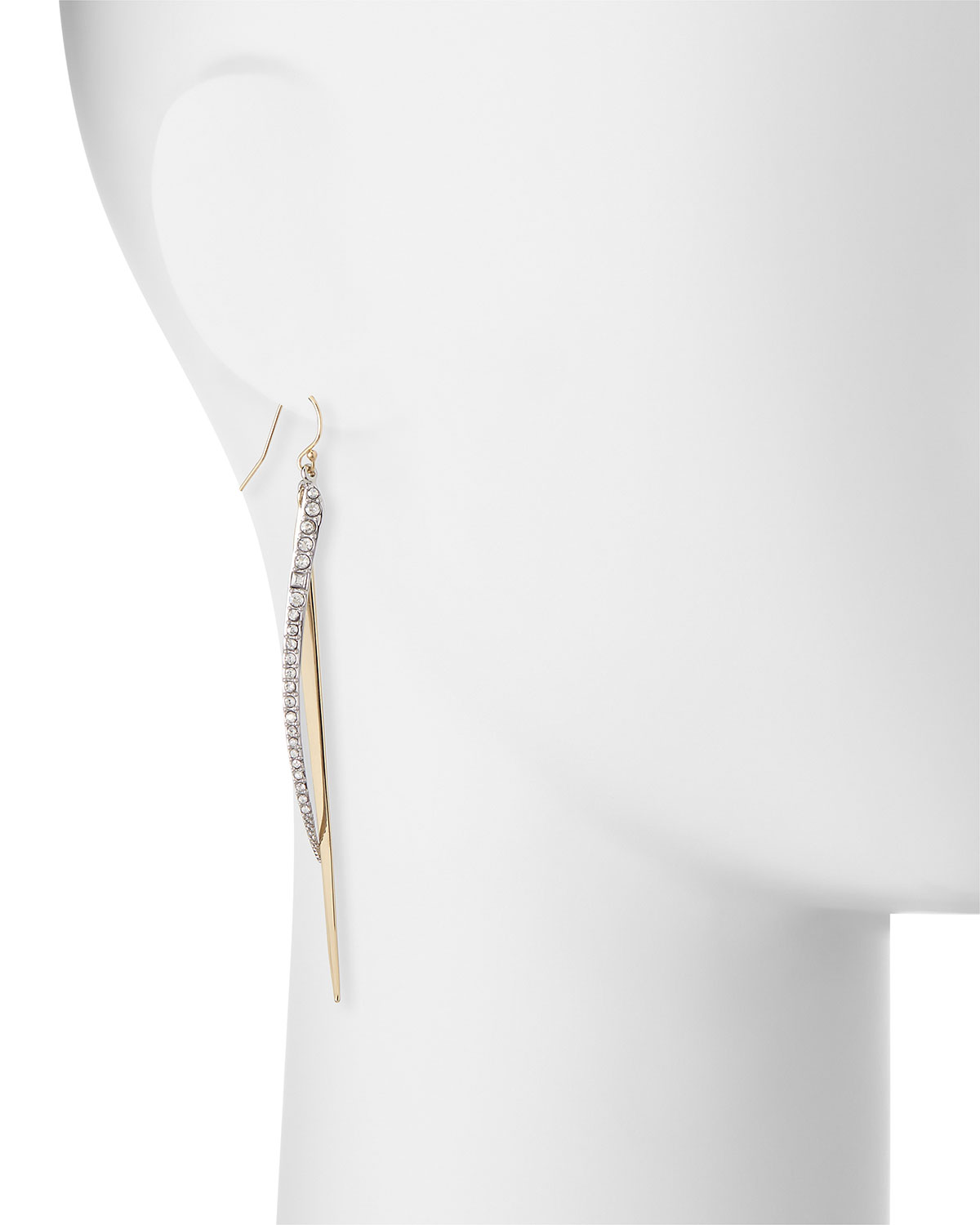 Crystal-Encrusted Spear Earrings